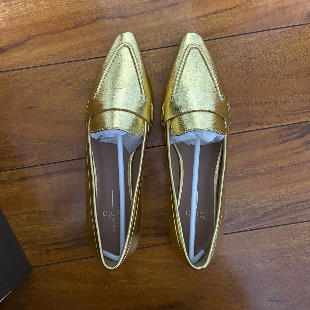 Linea Paolo Marlys Pointed Toe Flat in Gold, Sz 8M -- NWT/NIB - Picture 3 of 10